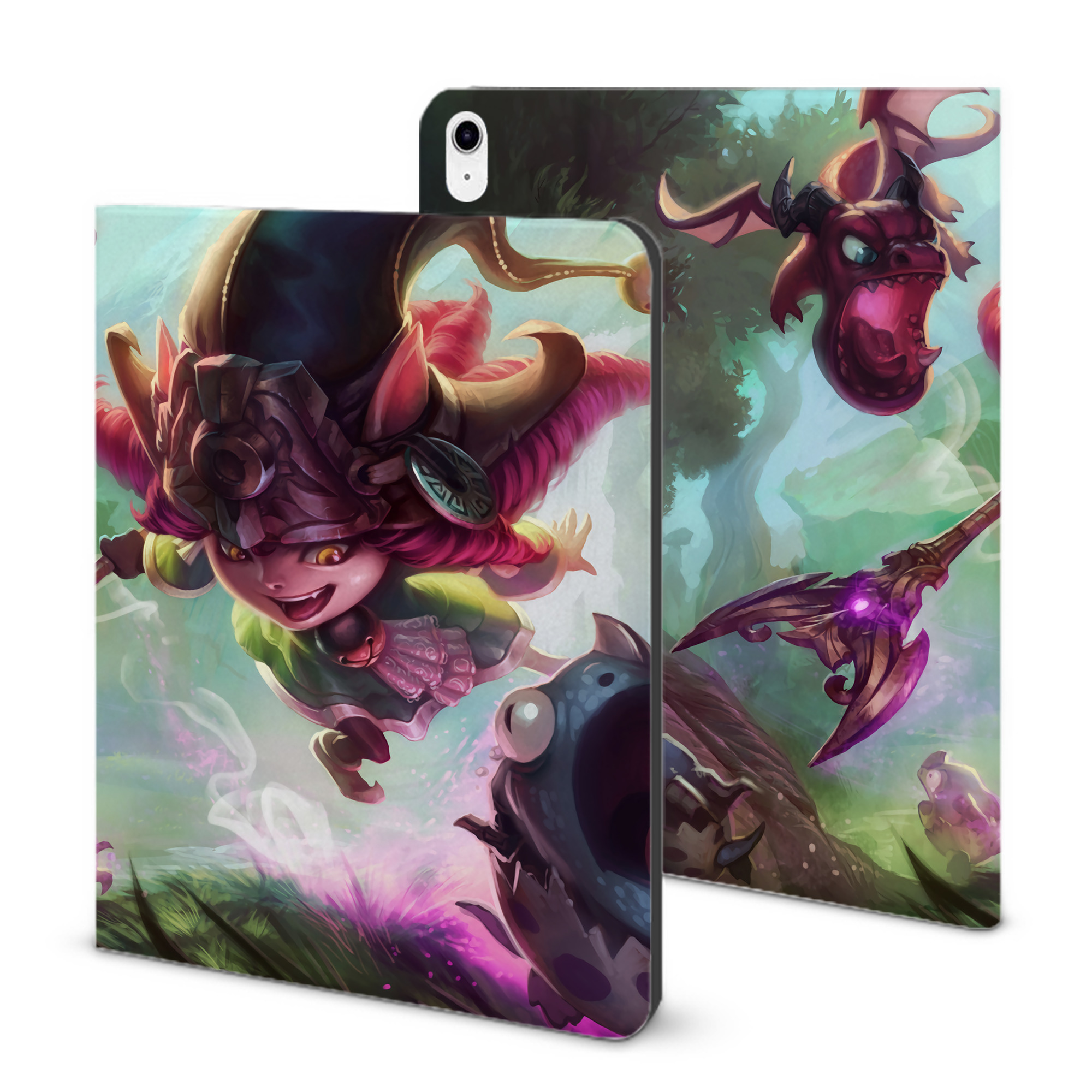 （画像用） リーグ・オブ・レジェンド League of Legends LOL IPad ケース ブック型 PUレザー TPU 耐衝撃 軽量 薄型 ペン収納なし 全面保護 IPad 各モデル対応